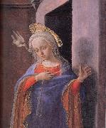 Fra Filippo Lippi Details of the Virgin Annunciat painting